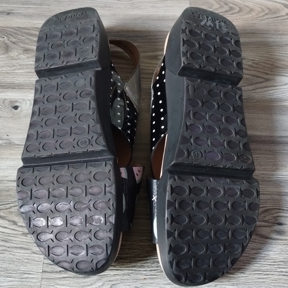 Wonders Platform Slingback Sandal Watermelon Polka Dot Size 40 US 9 - 10 - Picture 4 of 5